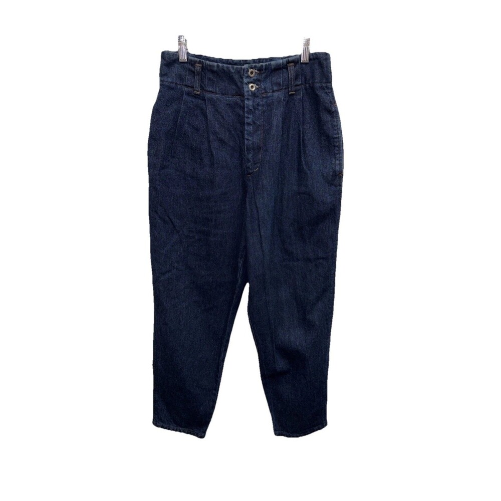 Calvin Klein Sport High Waisted Pleated Denim Trousers 12P Petite Vintage Pocket